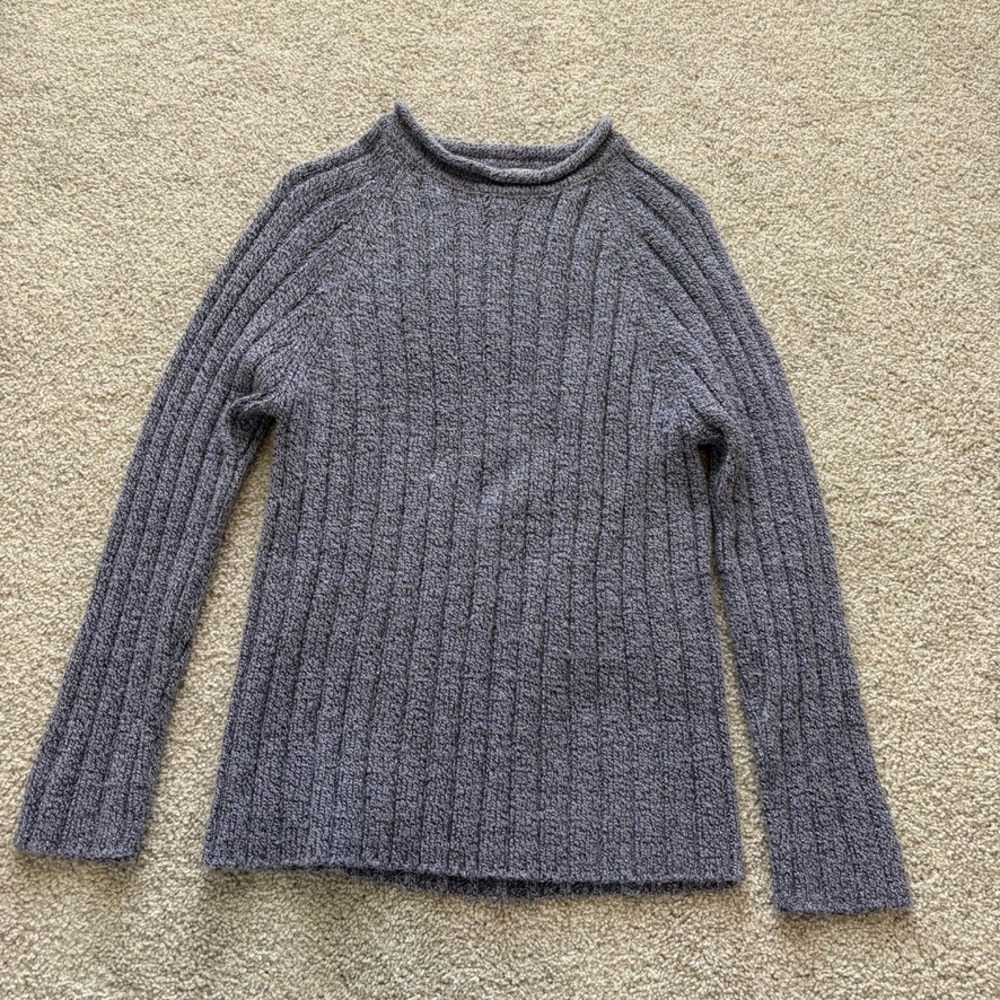 Vintage Carolyn Taylor 90s Ribbed Roll Neck Sweater Womens S Purple Whimsigoth‎